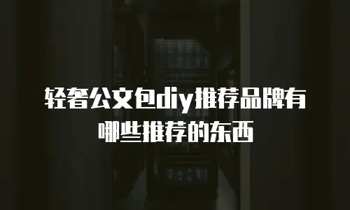 轻奢公文包diy推荐品牌有哪些推荐的东西