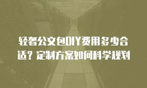 轻奢公文包DIY费用多少合适？定制方案如何科学规划