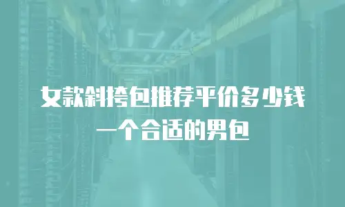 女款斜挎包推荐平价多少钱一个合适的男包