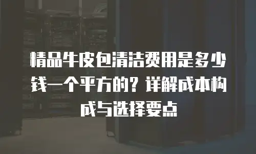 精品牛皮包清洁费用是多少钱一个平方的？详解成本构成与选择要点