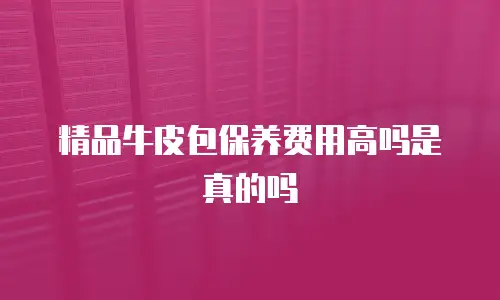 精品牛皮包保养费用高吗是真的吗