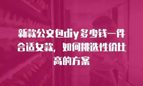 新款公文包diy多少钱一件合适女款，如何挑选性价比高的方案
