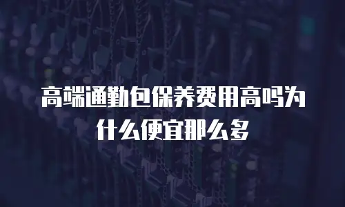 高端通勤包保养费用高吗为什么便宜那么多