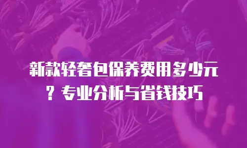新款轻奢包保养费用多少元？专业分析与省钱技巧