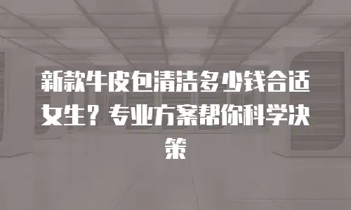 新款牛皮包清洁多少钱合适女生？专业方案帮你科学决策