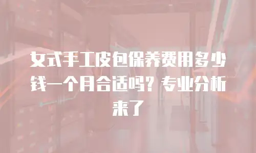 女式手工皮包保养费用多少钱一个月合适吗？专业分析来了