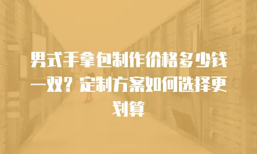 男式手拿包制作价格多少钱一双？定制方案如何选择更划算