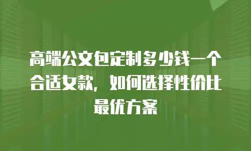 高端公文包定制多少钱一个合适女款，如何选择性价比最优方案