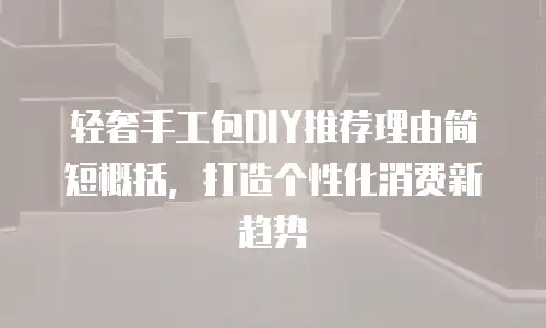 轻奢手工包DIY推荐理由简短概括，打造个性化消费新趋势
