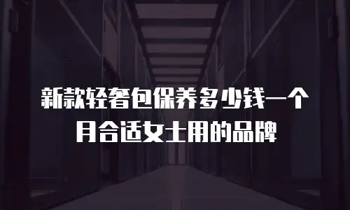 新款轻奢包保养多少钱一个月合适女士用的品牌