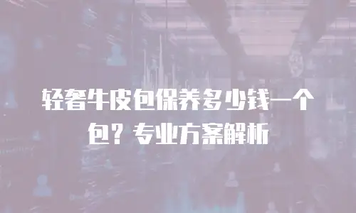 轻奢牛皮包保养多少钱一个包？专业方案解析