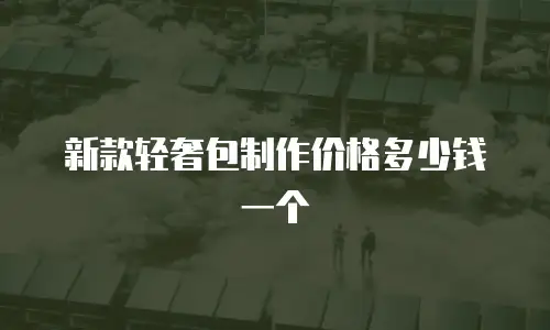 新款轻奢包制作价格多少钱一个