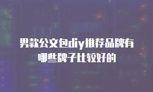 男款公文包diy推荐品牌有哪些牌子比较好的