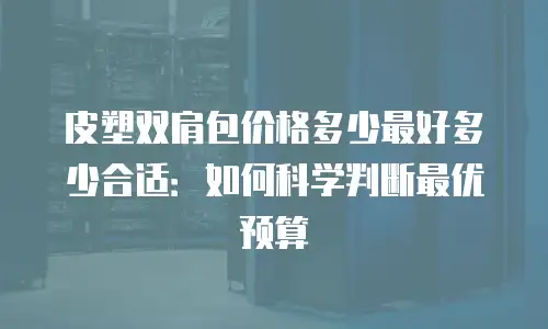 皮塑双肩包价格多少最好多少合适：如何科学判断最优预算