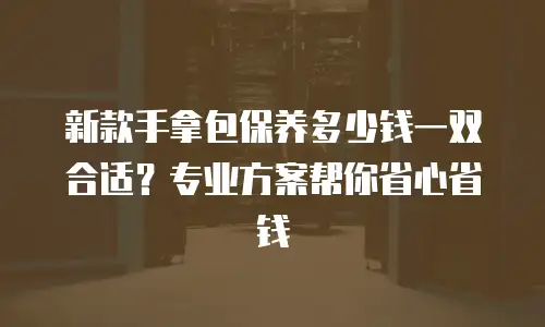 新款手拿包保养多少钱一双合适？专业方案帮你省心省钱