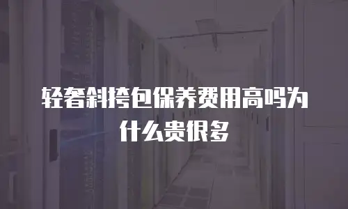 轻奢斜挎包保养费用高吗为什么贵很多