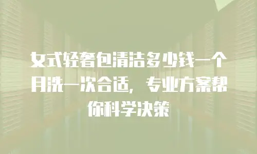 女式轻奢包清洁多少钱一个月洗一次合适，专业方案帮你科学决策