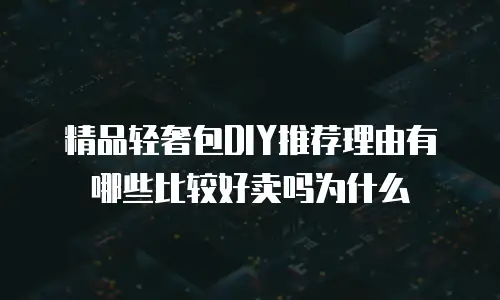 精品轻奢包DIY推荐理由有哪些比较好卖吗为什么