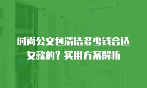 时尚公文包清洁多少钱合适女款的？实用方案解析