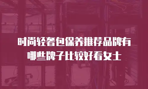 时尚轻奢包保养推荐品牌有哪些牌子比较好看女士
