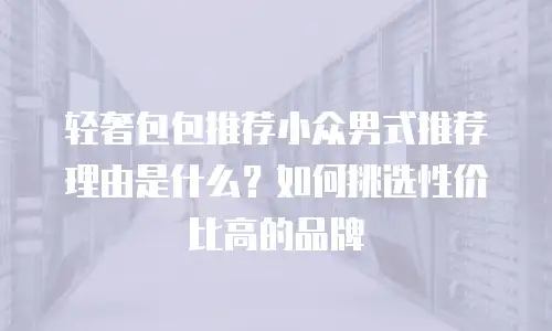 轻奢包包推荐小众男式推荐理由是什么？如何挑选性价比高的品牌