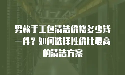 男款手工包清洁价格多少钱一件？如何选择性价比最高的清洁方案