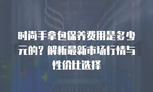 时尚手拿包保养费用是多少元的？解析最新市场行情与性价比选择