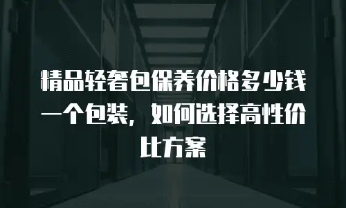 精品轻奢包保养价格多少钱一个包装，如何选择高性价比方案