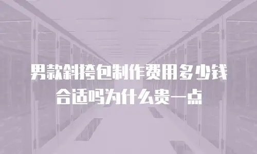 男款斜挎包制作费用多少钱合适吗为什么贵一点