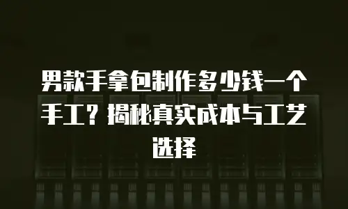 男款手拿包制作多少钱一个手工？揭秘真实成本与工艺选择