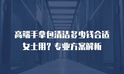 高端手拿包清洁多少钱合适女士用？专业方案解析