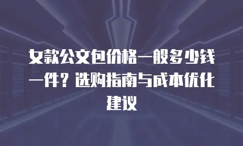女款公文包价格一般多少钱一件？选购指南与成本优化建议