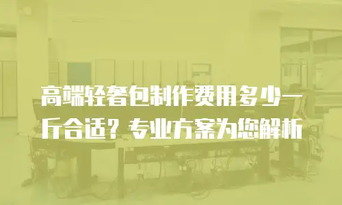 高端轻奢包制作费用多少一斤合适？专业方案为您解析