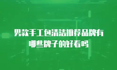 男款手工包清洁推荐品牌有哪些牌子的好看吗
