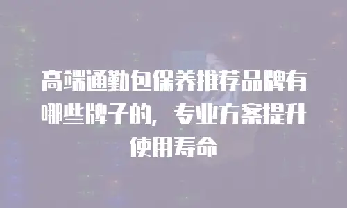 高端通勤包保养推荐品牌有哪些牌子的，专业方案提升使用寿命