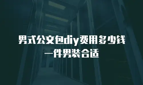 男式公文包diy费用多少钱一件男装合适