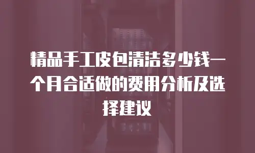 精品手工皮包清洁多少钱一个月合适做的费用分析及选择建议