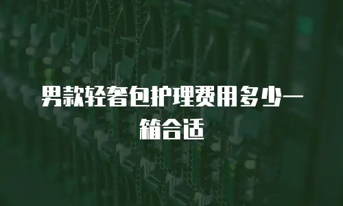 男款轻奢包护理费用多少一箱合适