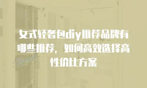 女式轻奢包diy推荐品牌有哪些推荐，如何高效选择高性价比方案