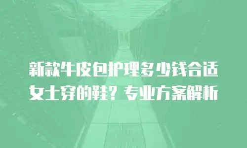 新款牛皮包护理多少钱合适女士穿的鞋？专业方案解析
