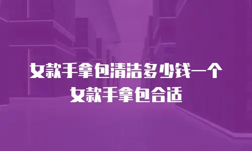 女款手拿包清洁多少钱一个女款手拿包合适