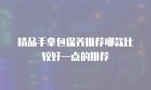 精品手拿包保养推荐哪款比较好一点的推荐