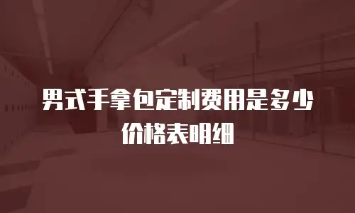 男式手拿包定制费用是多少价格表明细