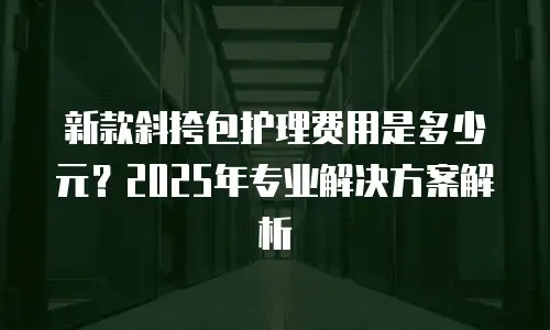 新款斜挎包护理费用是多少元？2025年专业解决方案解析