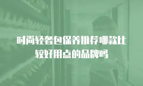 时尚轻奢包保养推荐哪款比较好用点的品牌吗