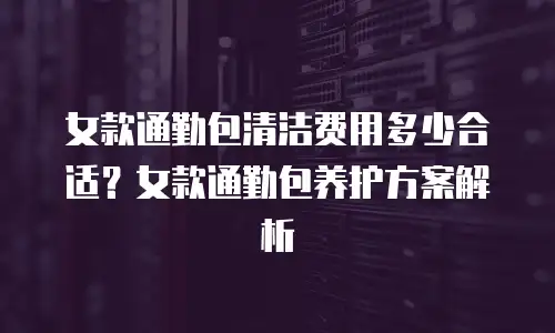 女款通勤包清洁费用多少合适？女款通勤包养护方案解析