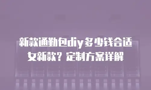 新款通勤包diy多少钱合适女新款？定制方案详解