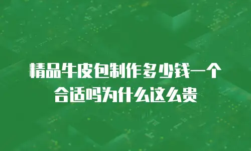 精品牛皮包制作多少钱一个合适吗为什么这么贵