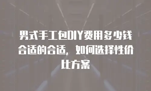 男式手工包DIY费用多少钱合适的合适，如何选择性价比方案