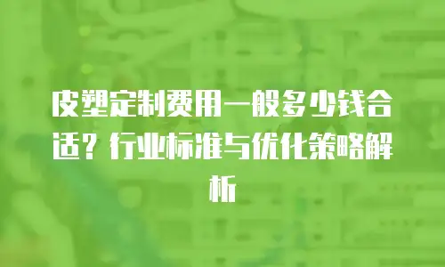 皮塑定制费用一般多少钱合适？行业标准与优化策略解析